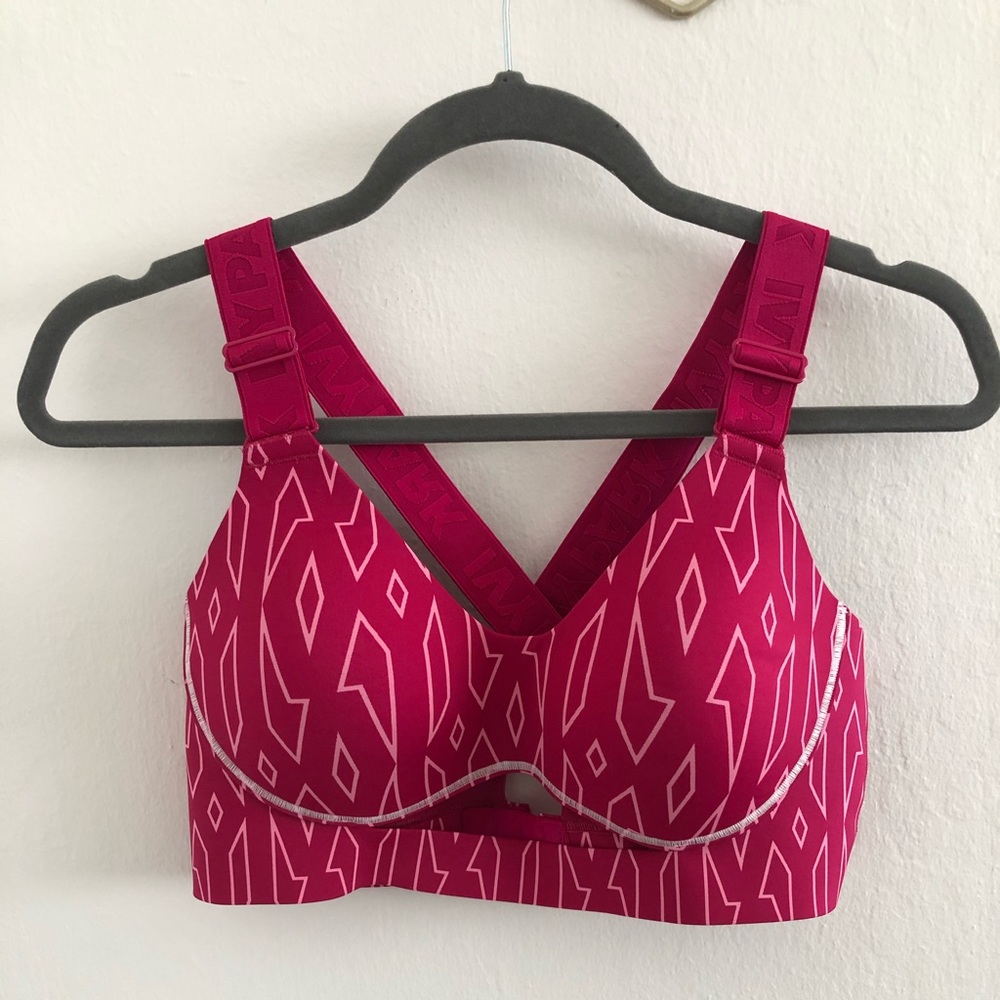 Icy Park (IVY PARK) Pink Monogram Bra, Medium